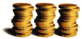 Image: Treble stack of pound coins